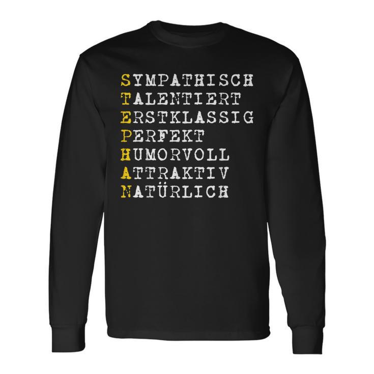 Positive Features Character Name Stephan Langarmshirts Geschenkideen