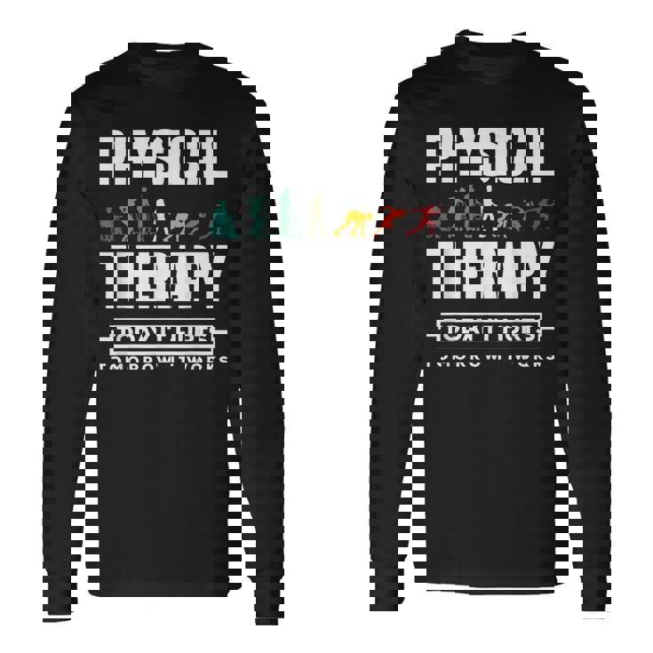 Pt Physical Therapy Assistant Therapist s Asistente De Fisioterapeuta -Adultos Negra Manga Larga Regular Fit One Size S Camiseta de manga larga