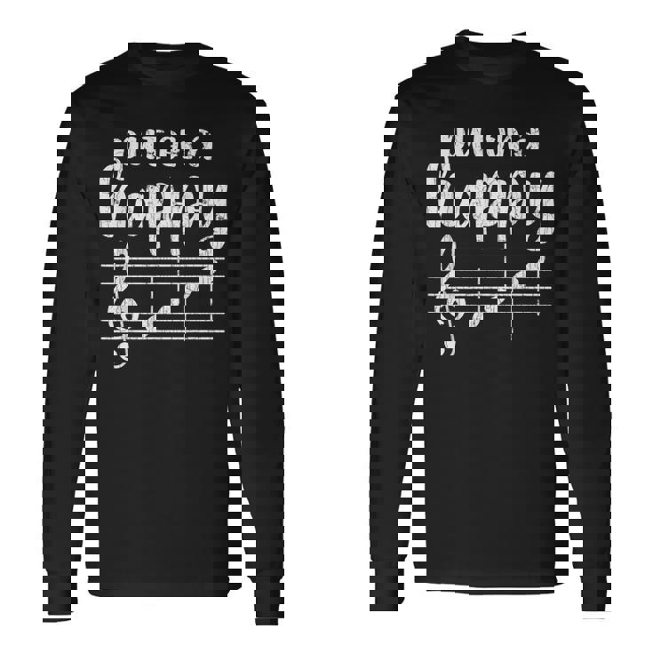 Put On A Happy Face Music Gráfico Divertido Para El Músico Camiseta de manga larga
