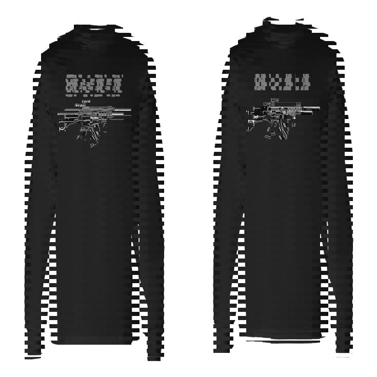 Rat-A-Tat Tat M-4 Ar-15 Rifle Gun Amantes De Pistola Camiseta de manga larga