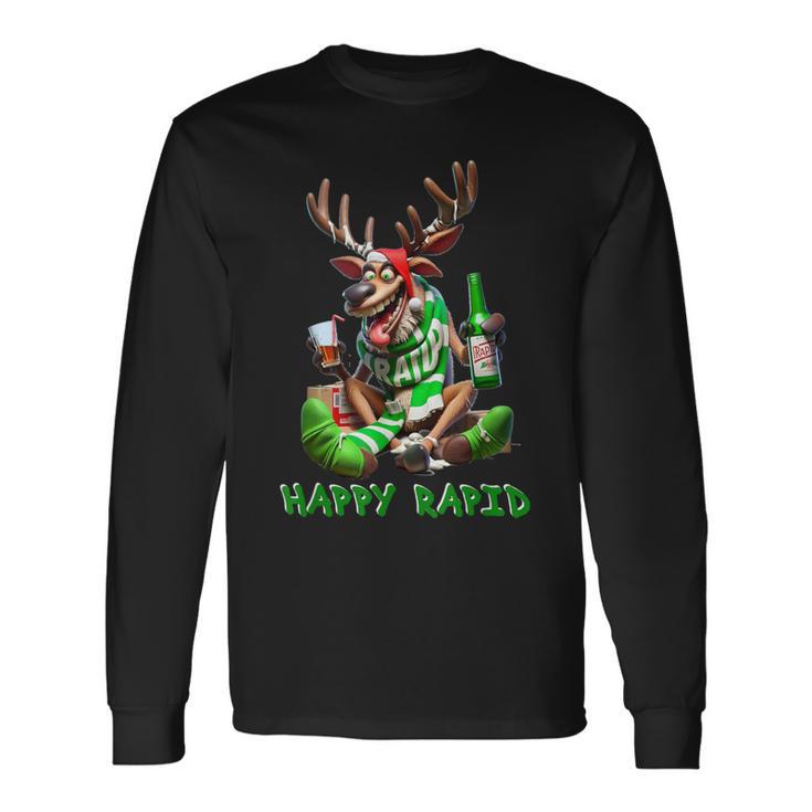 Reindeer Happy Rapid I Christmas Langarmshirts Geschenkideen