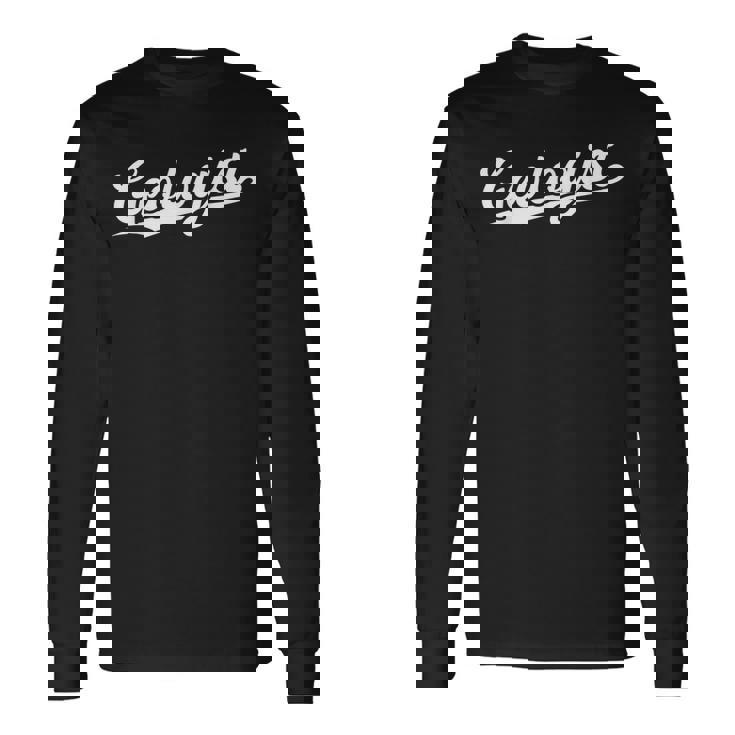 Retro Swoosh Job Title Geologist Camiseta de manga larga