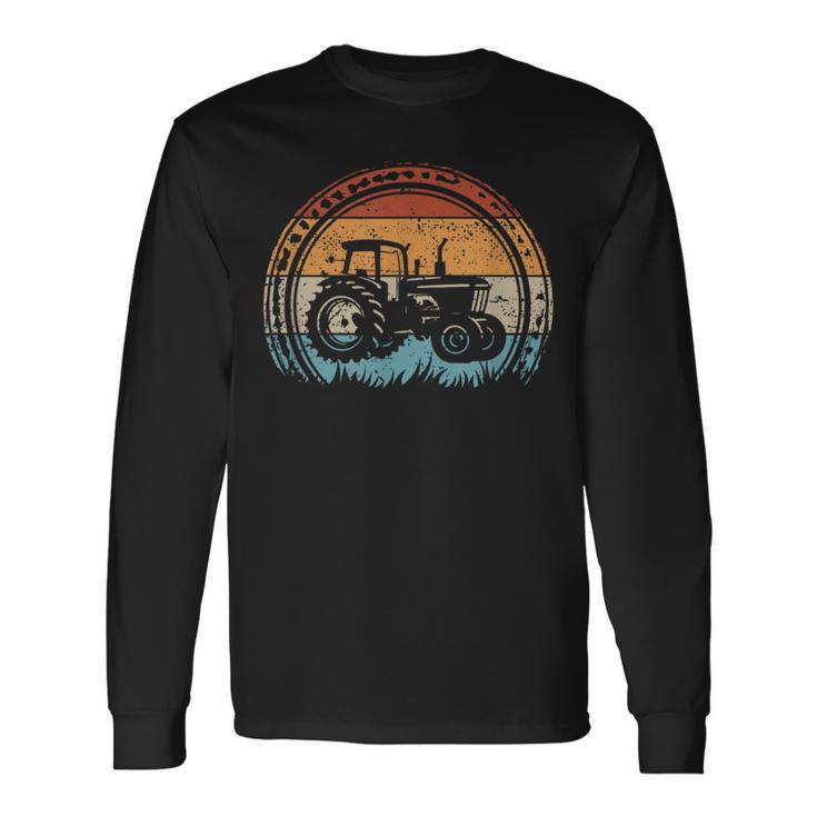 Retro Trekker Farmer Tractor Langarmshirts Geschenkideen