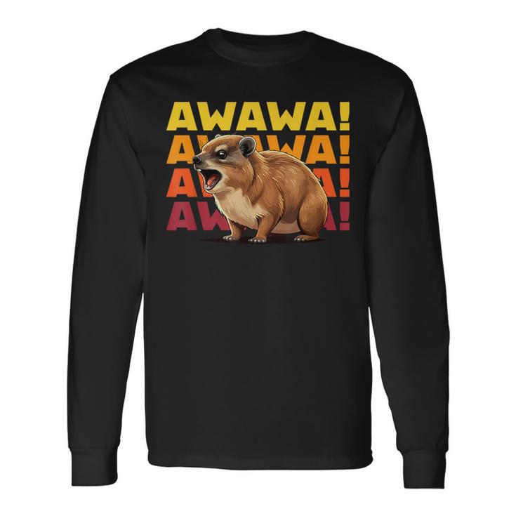 Rock Hyrax Lover Awawa Marmot Dassie Langarmshirts Geschenkideen