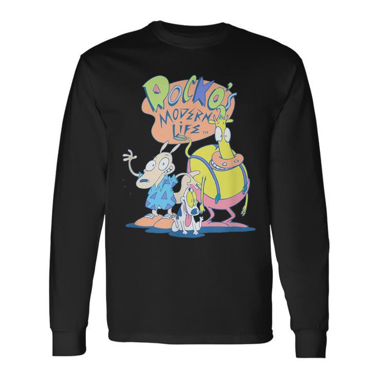 Rocko's Modern Life Group Shot Best Friends Classic Logo Langarmshirts Geschenkideen