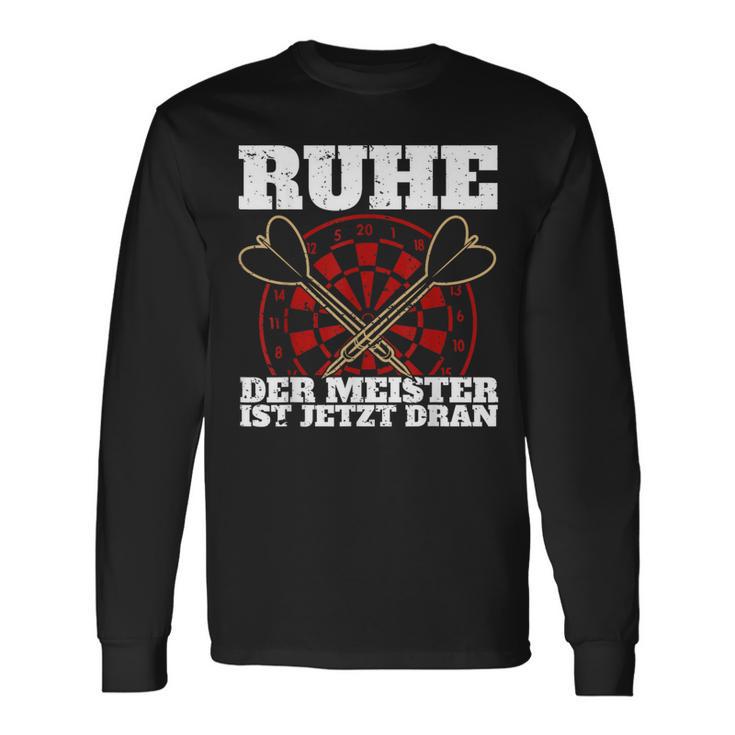 With Ruhe Der Meister Ist Dran Dart Player Langarmshirts Geschenkideen