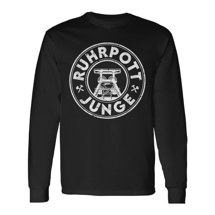 Ruhrpott Junge Heimat Liebe Bergbau Zeche Glück Auf Langarmshirts Geschenkideen