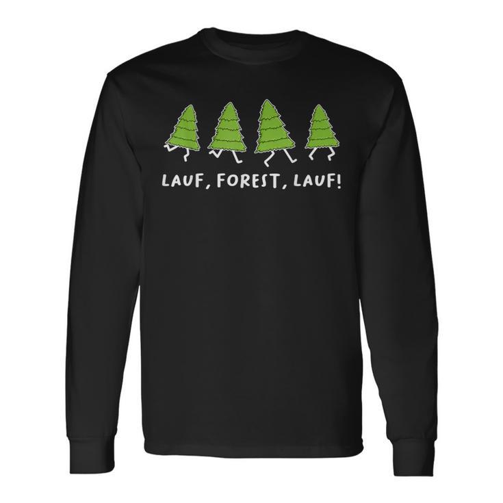 Running Forest Running Parody Sayings Langarmshirts Geschenkideen