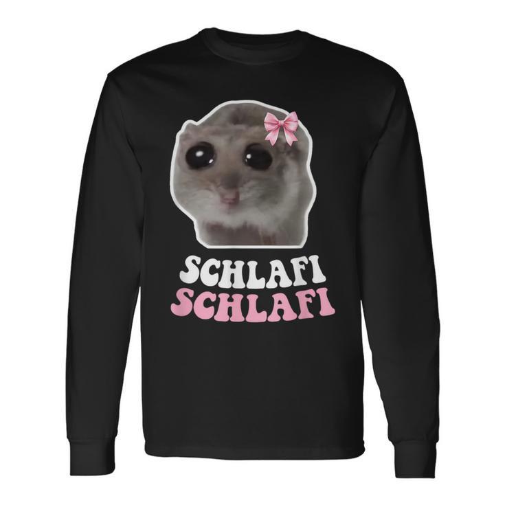 Sad Hamster Hampter Schlafi Schlafi Sad Hamster Meme Langarmshirts Geschenkideen