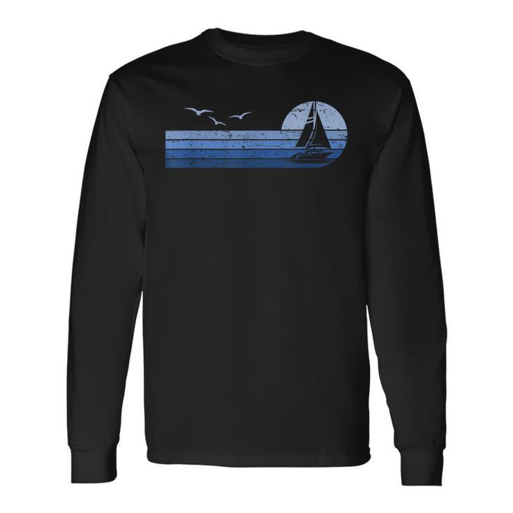 Sailing Skipper Sailing Boat Captain Sailing Langarmshirts Geschenkideen