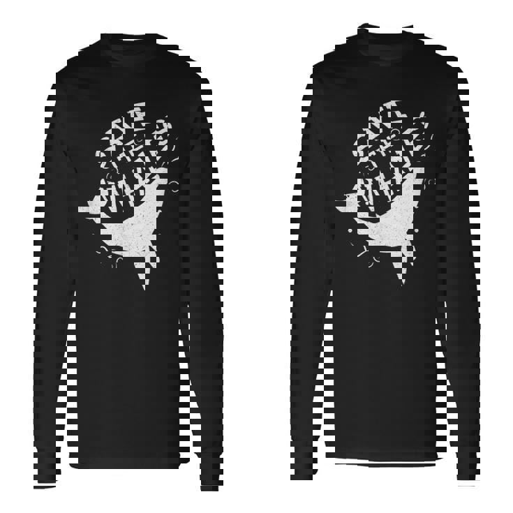 Salvar A Las Ballenas Camiseta de manga larga