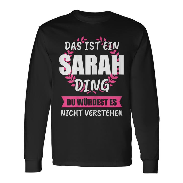 Sarah Name First Name Langarmshirts Geschenkideen