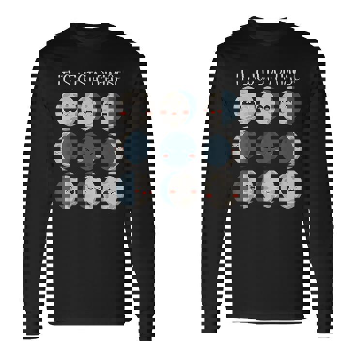 Science Teacher Moon Phases Scientist Back To School Long Sleeve T-Shirt