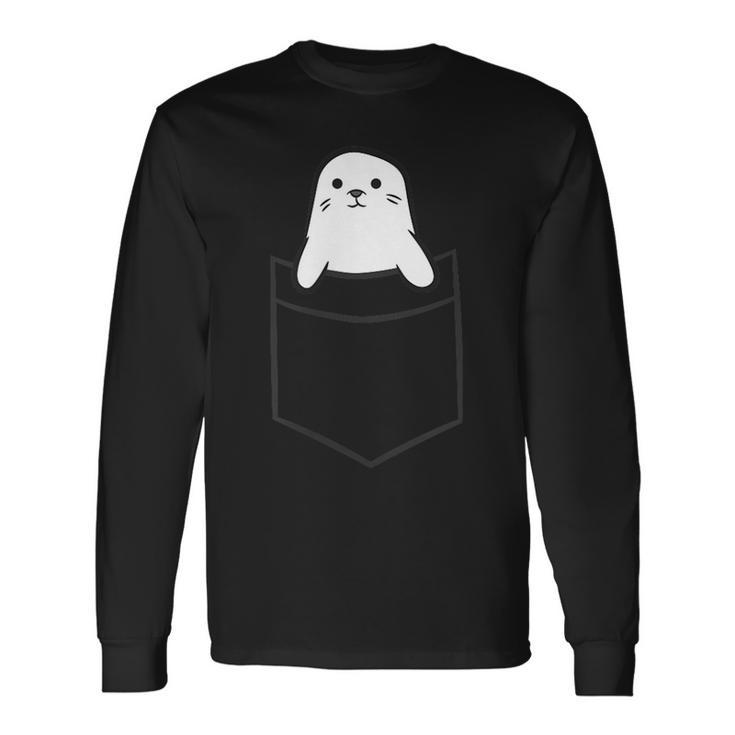 Seal In The Pocket Cute Baby Seals S Langarmshirts Geschenkideen