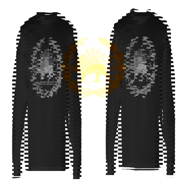 Shir O Khorshid Lion Et Soleil Symbole De La Persie T-shirt à manches longues
