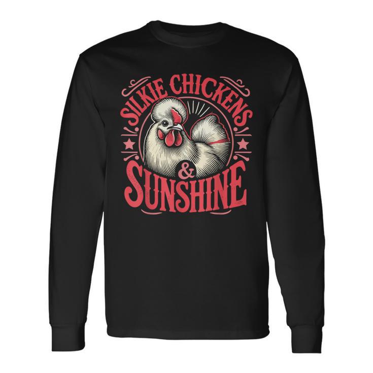 Silkie Chickens & Sunshine Long Sleeve T-Shirt