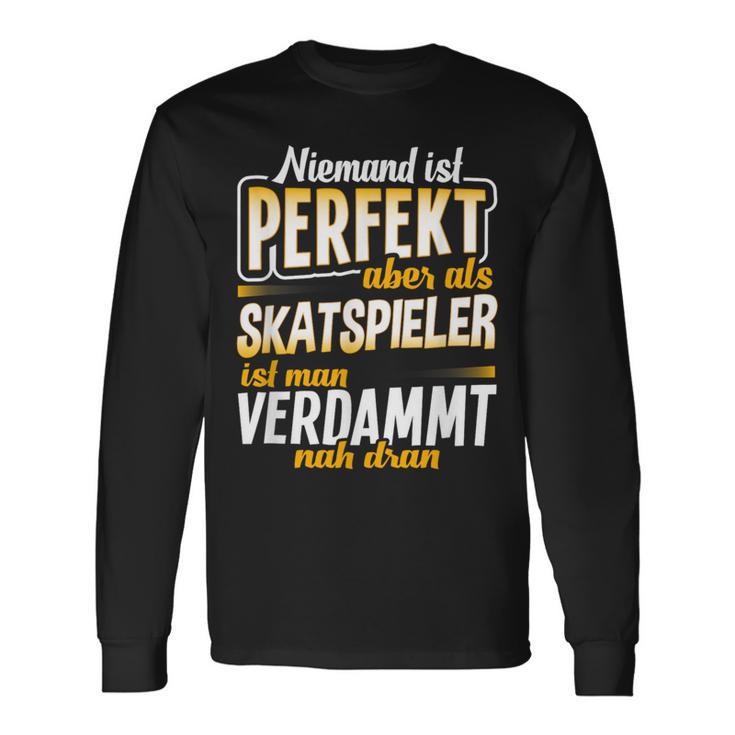 Skatspieler Skat Card Games Slogan Langarmshirts Geschenkideen