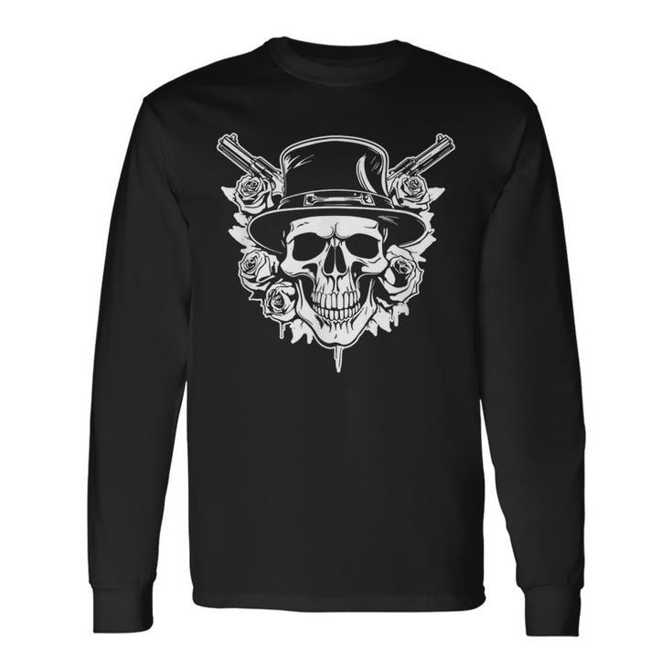 Black Roses Alt Aesthetic Nu Goth N Goth Cat Long Sleeve T-Shirt
