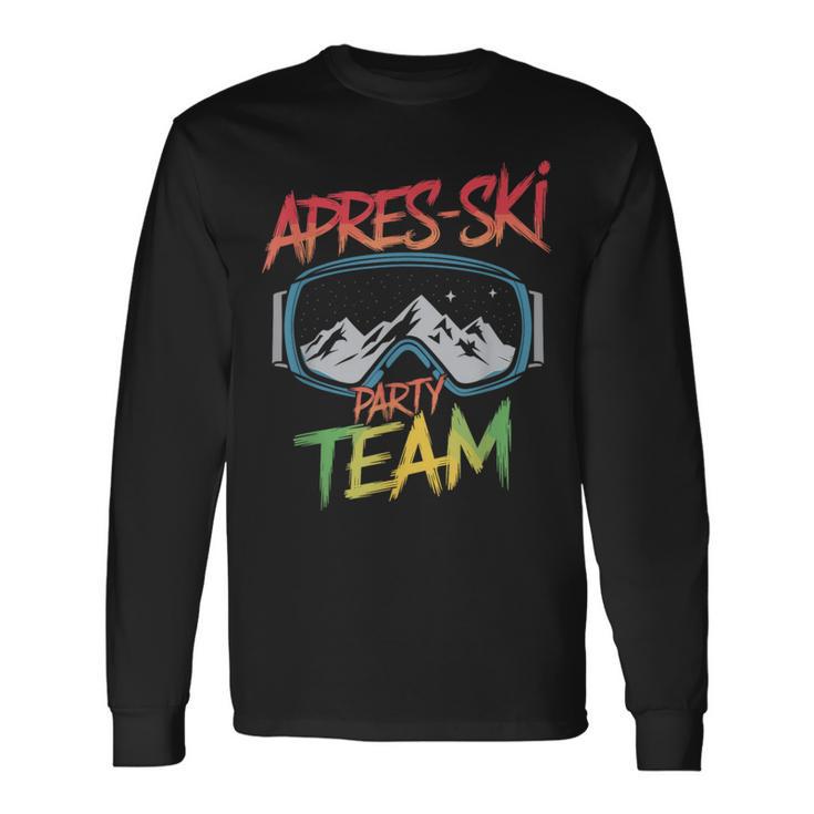 Skifahren Winter Sport Ski Party Lustiges Team Apres Ski Langarmshirts Geschenkideen