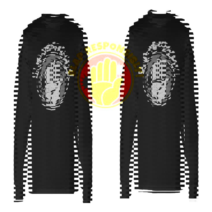 Slap Responsablemente Para El Campeón De Slapboxing Atleta De Boxeo Slap Camiseta de manga larga