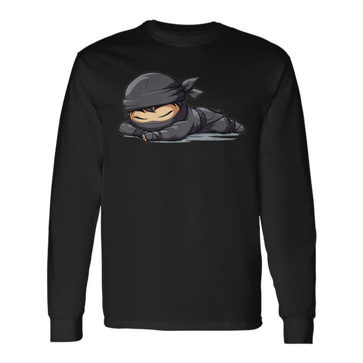 Sleeping Ninja I Ninja Children's Langarmshirts Geschenkideen