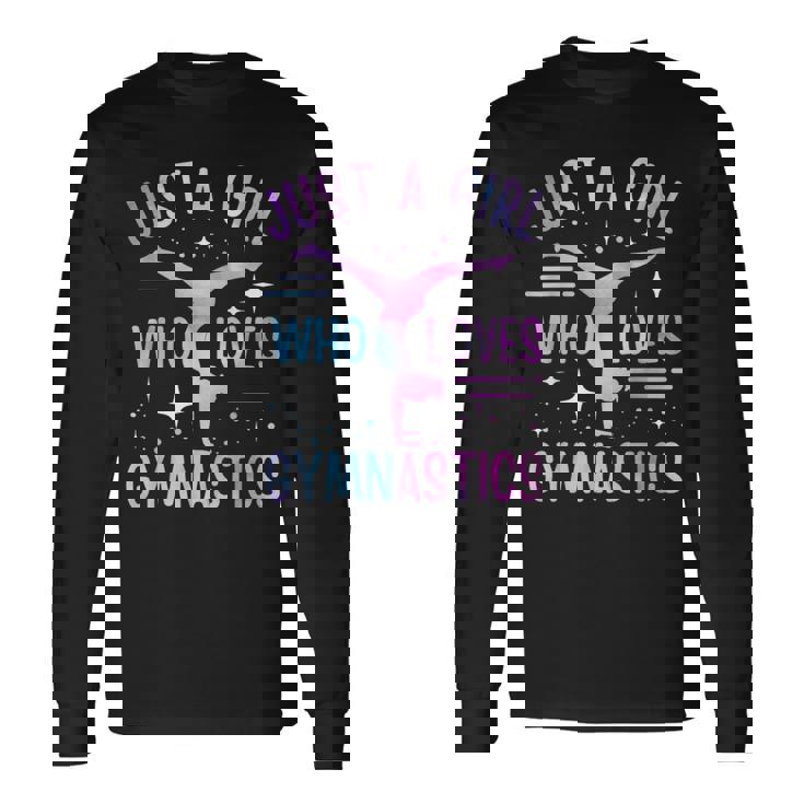 Solo Una Chica Que Ama La Gimnasia Gimnasta Gimnasia Chicas Camiseta de manga larga
