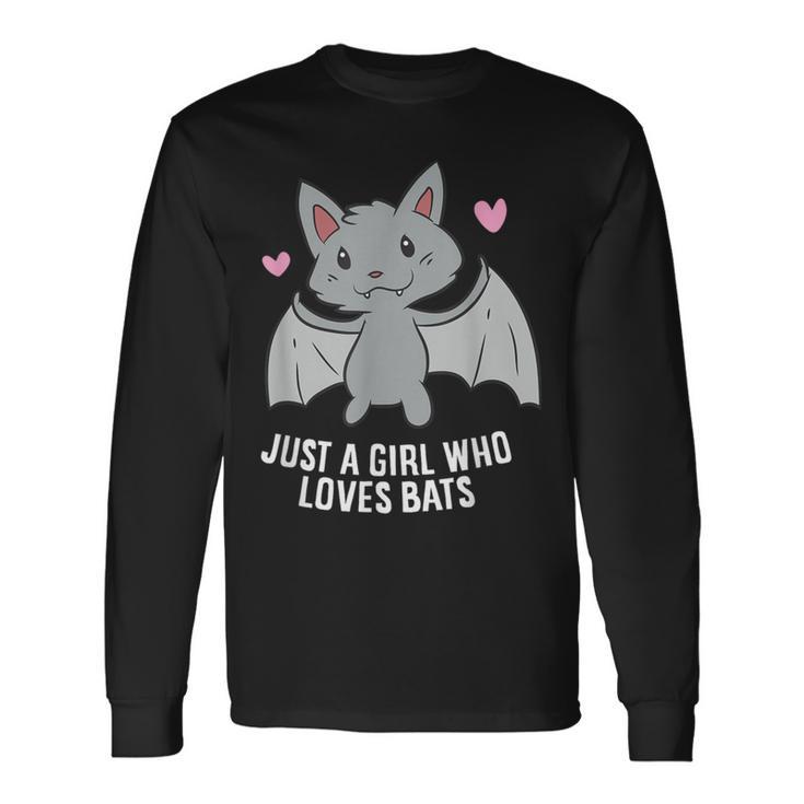 Sólo Una Chica Que Ama A Los Murciélagos Camiseta de manga larga