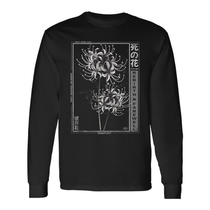 Spider Lily In Japanese Grunge Anime Floral Aesthetic Tank Top Long Sleeve T-Shirt