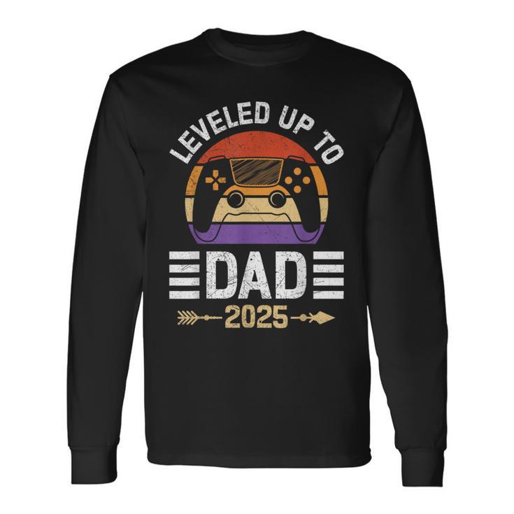 Spielerpapa Leveled Up To Daddy 2025 Dadintage Langarmshirts Geschenkideen