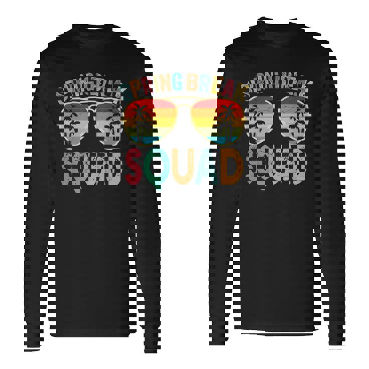 Spring Break Squad Vintage 2025 Florida Cool Sunglasses Long Sleeve T-Shirt Gifts ideas