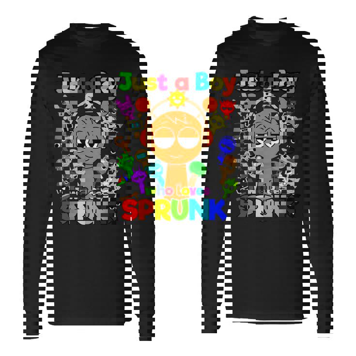 Sprunki Boys Oren Just A Boy Who Loves Sprunki Camiseta de manga larga