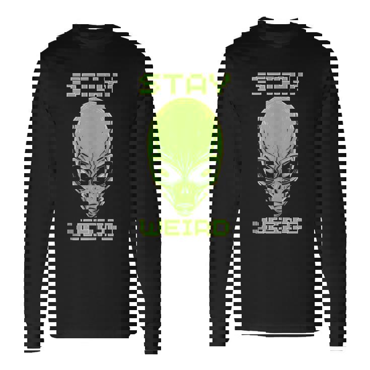 Stay Weird Colorful Alien Head UFO Human Festival Costume Tank Top Long Sleeve T-Shirt