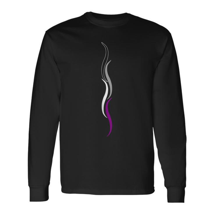 Subtle Asexual Pride Lines Asexuality Ace Pride Flag Langarmshirts Geschenkideen