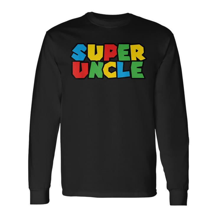 Superhero Uncle From Nephew Or Niece Super Uncle Langarmshirts Geschenkideen