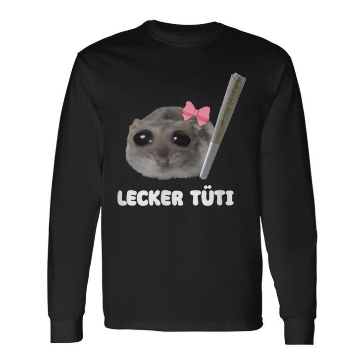 Tasty Tüti X Sad Hamster Meme Grass Bag Cannabis Langarmshirts Geschenkideen