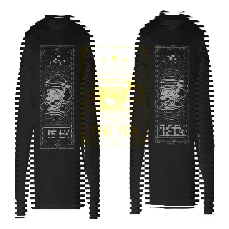 The Tea Drinker Tarot Card Reading Occult Dark Magic Long Sleeve T-Shirt