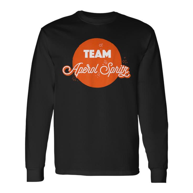 Team Aperol Spritz Retroerano Jga Bebida Deerano Camiseta de manga larga