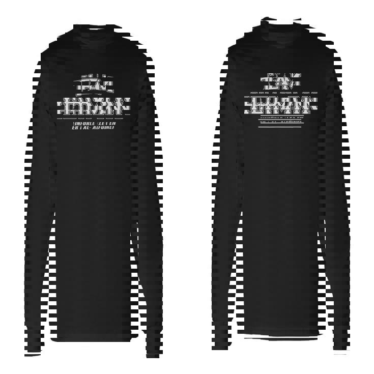 Team Herrmann Stolze Familie Nachname Langarmshirts Geschenkideen