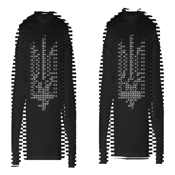 Ukrainian Tryzub Symbol On The Heart Ukraine Trident Long Sleeve T-Shirt