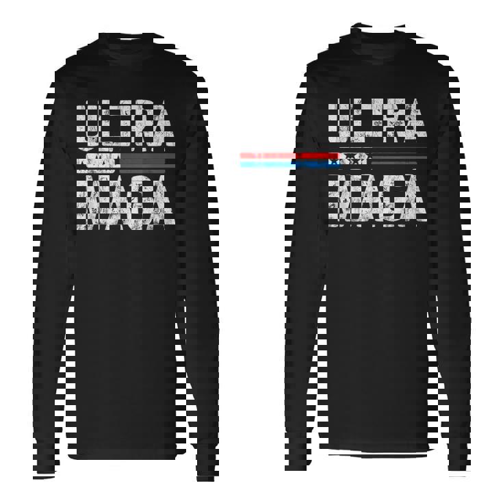 Ultra Maga Orgulloso Diseño De Partidario De Ultra-Maga Trump Orgulloso Camiseta de manga larga