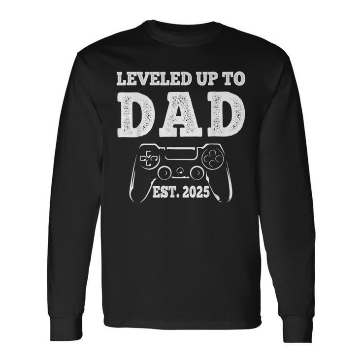 Updated To Papa-Level Unlocked Approx 2025 New Daddy Gamer Langarmshirts Geschenkideen