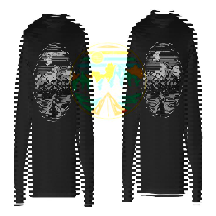 Vacaciones Montañaintage Para Montañeros Y Excursionistas Camiseta de manga larga