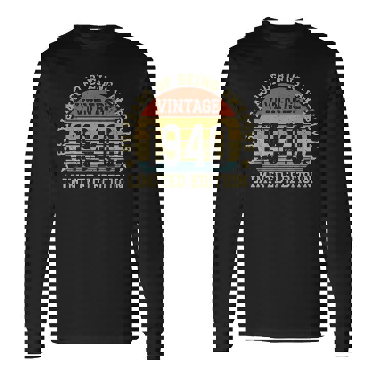 Vintage 1940 Edición Limitada 85-Year-Old 85Th Birthday Camiseta de manga larga