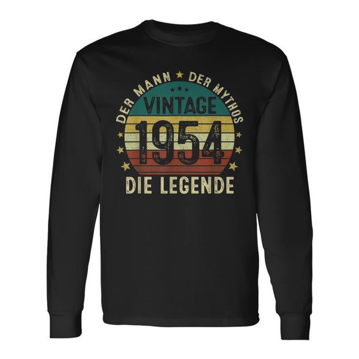 Vintage 1954 The Man Mythos The Legendary Since 1954 Langarmshirts Geschenkideen