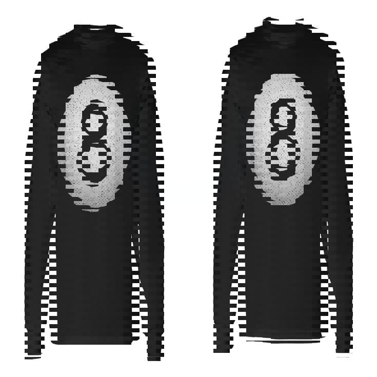 Vintage 8-Ball Gráfico De Billar Camiseta de manga larga