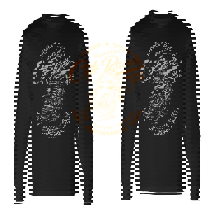 Vintage Cafe Racer Motocicleta Racing Bikers Regalo Camiseta de manga larga