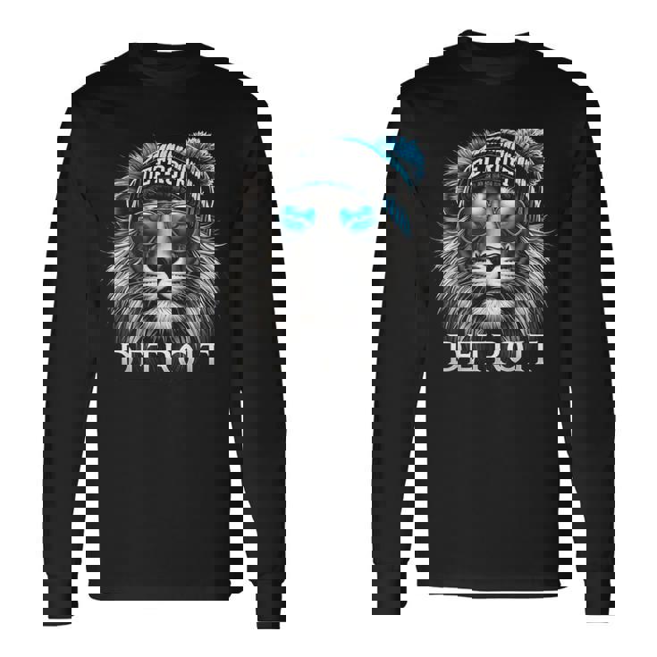 Vintage Football Game Day Lion Fan Long Sleeve T-Shirt Gifts ideas