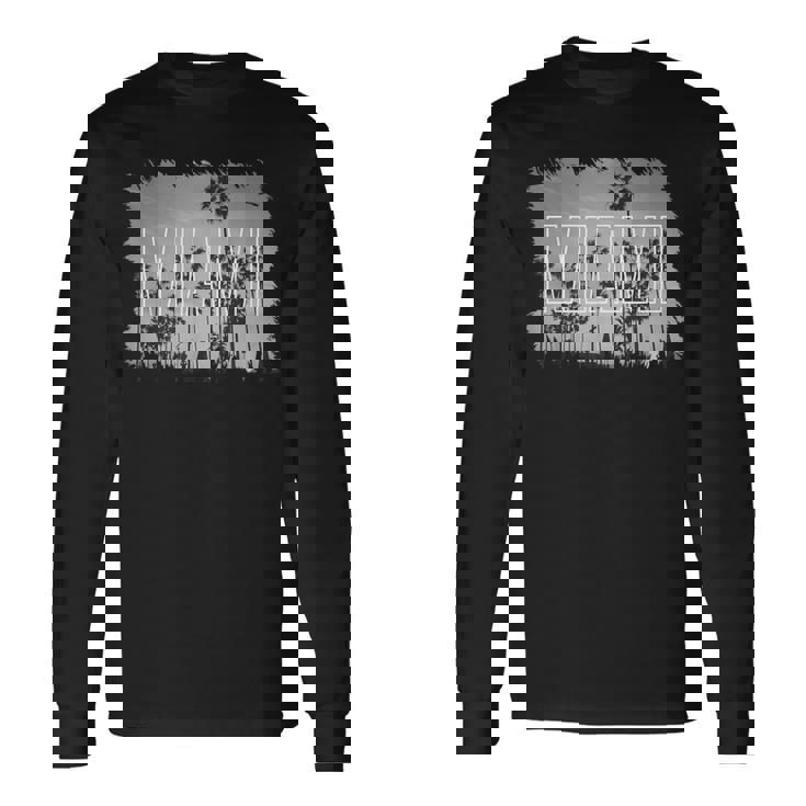 Vintage Miami Black And White Picture Long Sleeve T-Shirt