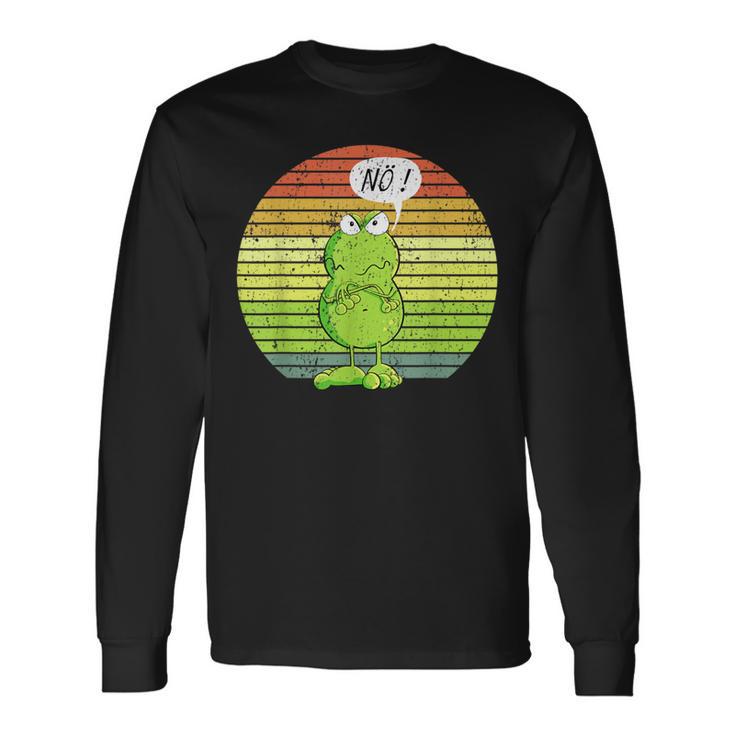 Vintage Statement Frog I Nö Fun I No Retro Langarmshirts Geschenkideen