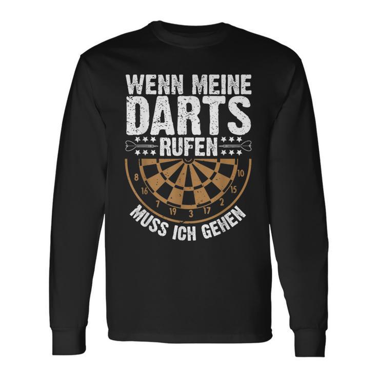 Wenn Meine Darts Rufen Muss Gehen Dartspieler Langarmshirts Geschenkideen